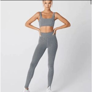 New Gigi C Lori High Waist Compression Leggings L Black White